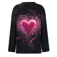 thumbnail image 6 of Inglocry Valentine Shirts for Women 2026 Long Sleeve Crew Neck Holiday Heart Print Tops Tunic Loose Fit Blouses Hot Pink#1 XL, 6 of 6