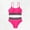 Pink, variant on Generic Women's Two Piece Bikini Set Summer Fashion Spaghetti Strap Bathing Suits High Waisted Leopard Swimwear