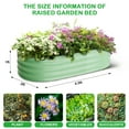 thumbnail image 5 of Acekid 2 Pcs 4.5x2x1ft Galvanized Raised Garden Bed, Outdoor Planters for Plants, Open-Ended Base Planter Box, Oval Metal Planter, 5 of 7