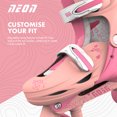 thumbnail image 2 of Neon Quad Kids Skates, Adjustable Size 3-6 US, One-Pair, Unisex, Pink Peach, 2 of 7