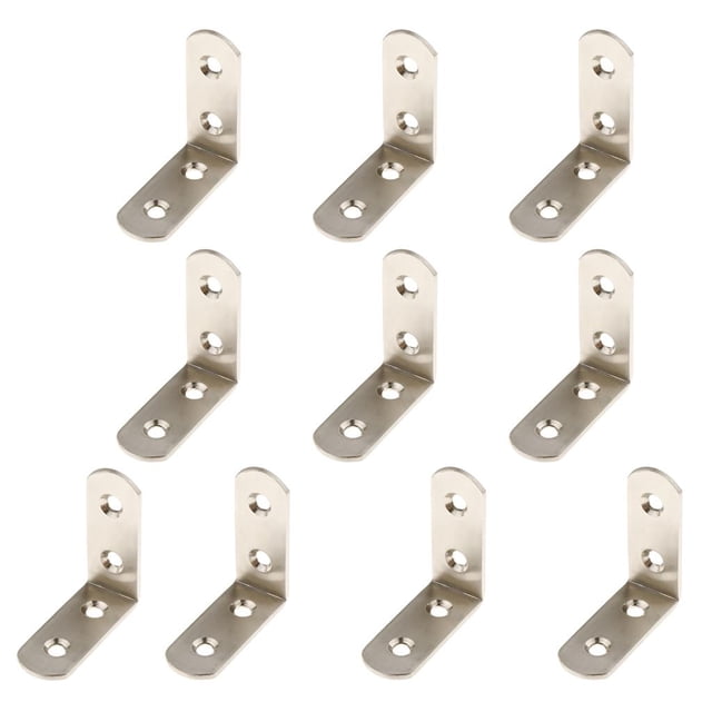 Escuadra de esquina de acero inoxidable de 10 pulgadas, soporte angular para unión de esquinas para montaje en pared, resistente 50x50x20mm