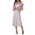 thumbnail image 2 of INSPIRE CHIC Women's Faux Fur Turn Down Collar Open Front Cropped Fluffy Jacket S Pink, 2 of 6