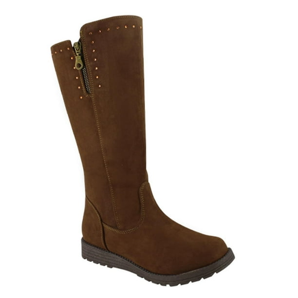 Botas Casuales Largas Mujer Lady Jany Gamuza Cremallera cafe 27