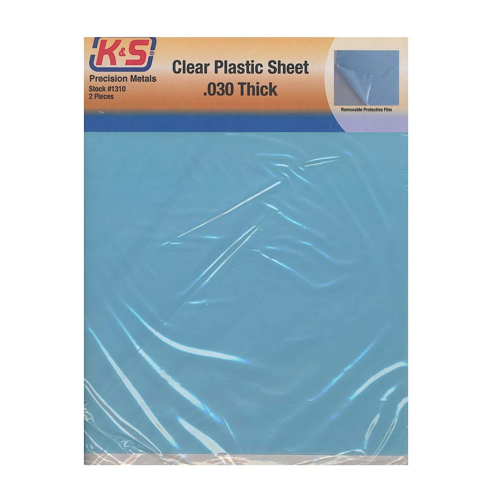 Clear Plastic Sheets 0.030 in., pack of 2, 8.5 in. x 11 in. (pack of 4