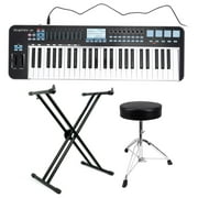 Samson Graphite 49-Key USB MIDI DJ Keyboard Controller w/Fader/Pads+Stand+Throne