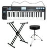 Samson Graphite 49-Key USB MIDI DJ Keyboard Controller w/Fader/Pads+Stand+Throne