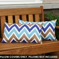 thumbnail image 6 of Sunnydaze 12" x 20" Chevron Bliss Polyester Lumbar Outdoor Pillow Cover, 2 Count, 6 of 7