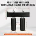 thumbnail image 4 of VEVOR Kit de Porte Coulissante 6” Matériel Roulant avec Support en T Réglable pour Porte, 4 of 9
