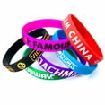 thumbnail image 2 of Pulsera de silicona con gráfico de colores, pulsera de goma para niños, pulsera deportiva de baloncesto de silicona, 2 of 4