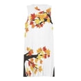 thumbnail image 3 of Bird On A Tree With Autumn Leaves Spring Summer Dresses for Women Fashion T-shirt Dress Casual Sleeveless Loose Sundress with Pockets, 3 of 5