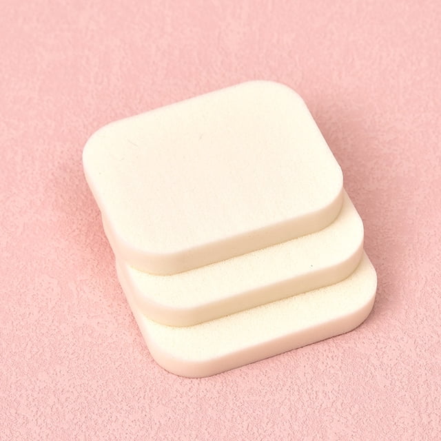 Xiao Hua 6 esponjas de maquillaje, esponja compacta para base de maquillaje, esponja de repuesto para base impecable, para piel sensible y todo tipo de piel, color blanco.