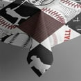 thumbnail image 3 of Baseball Patchwork Pattern Rectangle Tablecloth 60"x84",Waterproof Polyester Rectangle Table Cloth, Wipeable Spillproof Polyester Tablecloth for Dining, Camping, Indoor and Outdoor, 3 of 5