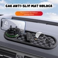 thumbnail image 2 of 4‑in‑1 Car Antislip Dashboard Mat, Multifunctional Vehicle Mounted Anti Slip Mat with 360° Rotatable Phone Holder & Extra‑Large Organizer Mat with Interior Cleaning Gel (M-Black), 2 of 8