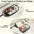 thumbnail image 7 of ZIVACATE Makeup Bag With Compartments Toiletry Bags For Traveling Women Large Cosmetic Bag Organizer, Black, 7 of 7
