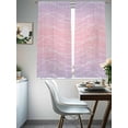 thumbnail image 3 of Pink Purple Ombre Sheer Curtains 63 Inch Length 2 Panels Set, Modern Abstract Striped Polka Dots Voile Window Treatment Rod Pocket Curtains Sheers Drapes for Bedroom/Living Room/Kitchen 52x"63"x2, 3 of 7