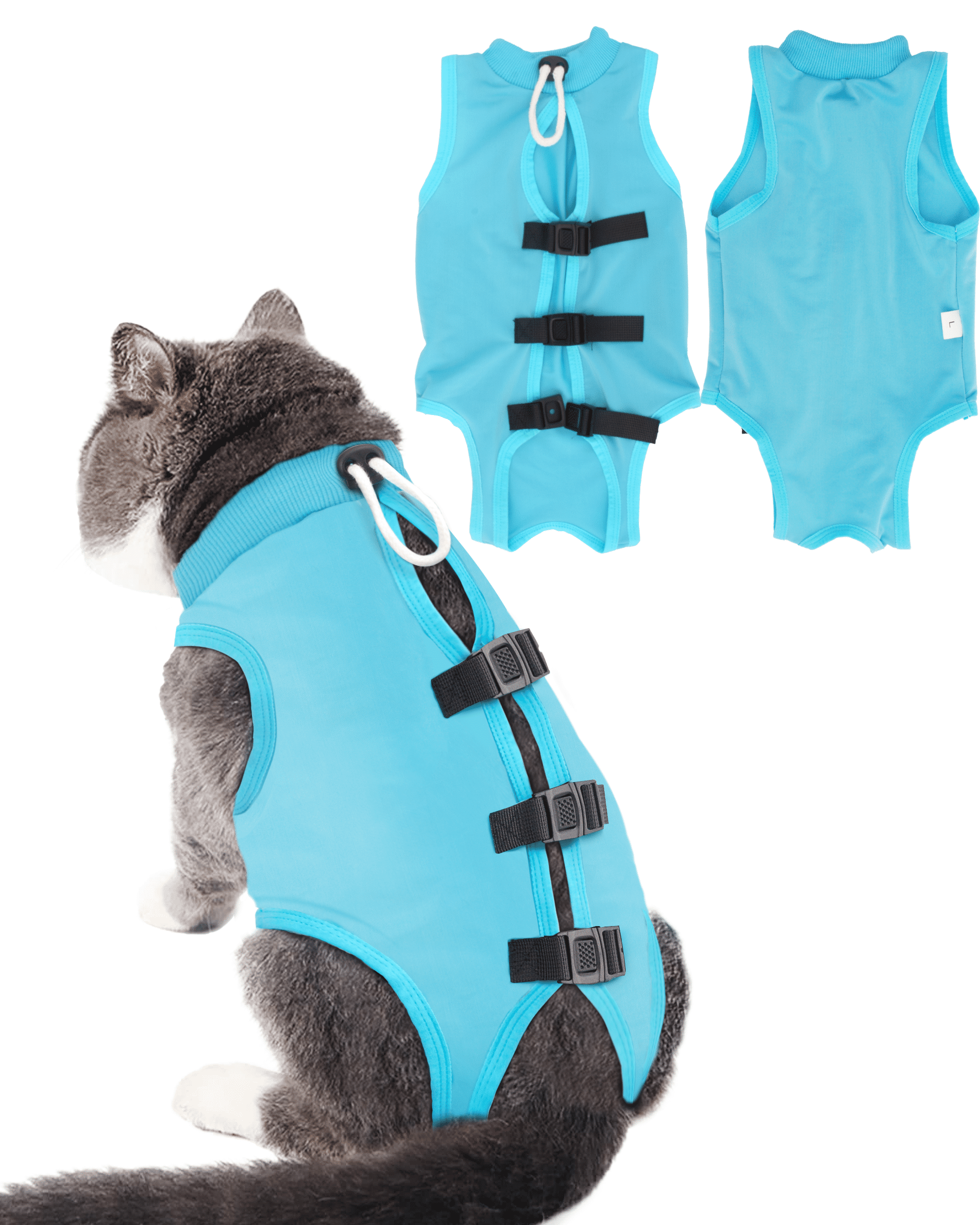 Soft Kitten Spay Recovery Suit Anti Licking Wounds Professional Cat Surgery Recovery Suit lexvss Cat Recovery Suit for Abdominal Wounds or Skin Diseases E-Collar Alternative 