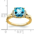 thumbnail image 2 of Primal Gold 14 Karat Yellow Gold Blue Topaz and Diamond Ring, 2 of 4