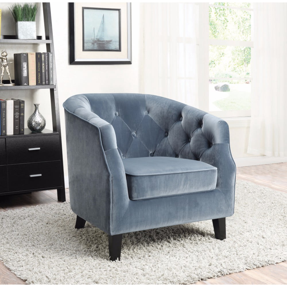 Coaster Company Barrel Back Accent Chair, Velvet Putty