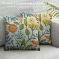 thumbnail image 3 of Nawypu  Colorful Floral Pillow Cover Abstract Yellow Flower Green Branches Blue Leaves Red Fruit Spring Modern Decorative Throw Pillow Covers Cushion Case for Sofa Couch, 3 of 5