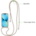 thumbnail image 3 of Crossbody Case for iPhone 13/14 with Lanyard Strap Protective Case Adjustable Neck Rope Liquid Silicone Soft Cover for iPhone 13/14 6.1 Inch,Brown, 3 of 11