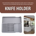thumbnail image 5 of Knife Holder, in Drawer Knife Block Holder with Expandable Cutlery Tray Kitchen Drawer Organizer Insert-Holds 11 Knive, 5 of 10