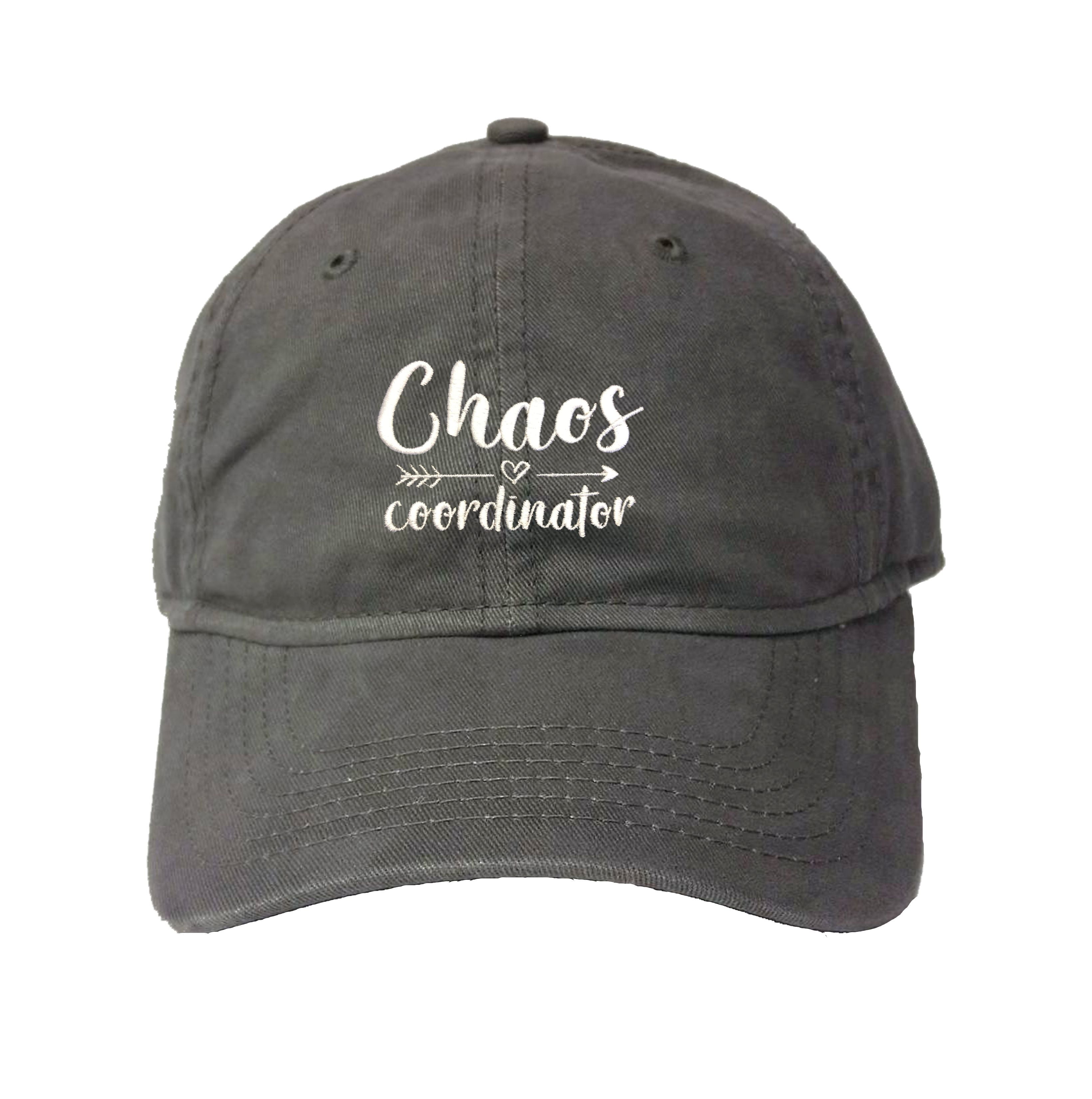 Chaos Coordinator Embroidered Dad Hat - Adjustable Cotton Baseball Cap, Khaki, One Size