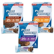 Pure Protein Variety Pack Protein Bars, 1.76 oz, 18 Count