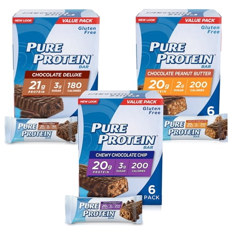 Pure Protein Variety Pack Protein Bars, 1.76 oz, 18 Count