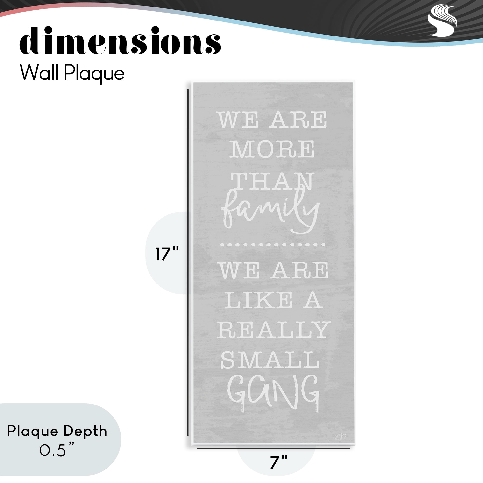 Stupell Industries Really Small Gang Family Wall Plaque Art, design by Lux + Me Designs