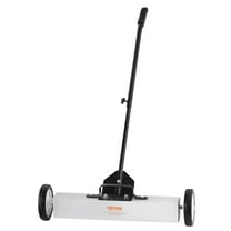 50Lbs Push Magnetic Sweeper with Wheels, 24-Inch Wide Roller for Nails & Metal, Telescopic Handle, Garage/Workshop/Yard Cleanup Tool – Easy Release