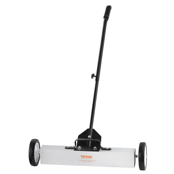 50Lbs Push Magnetic Sweeper with Wheels, 24-Inch Wide Roller for Nails & Metal, Telescopic Handle, Garage/Workshop/Yard Cleanup Tool – Easy Release