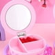 thumbnail image 2 of Joyero de pastel de cumpleaños, joyero musical decorativo rosa de plástico de forma exquisita para niñas, 2 of 12