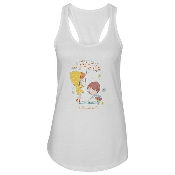 Hello Autumn Cute Couple Tank Women -Image by Shutterstock, Female x-Large