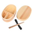 thumbnail image 1 of Fiambrera de madera estilo Japonés Sunnimix Bento Box Con palillos Talla S, 1 of 7