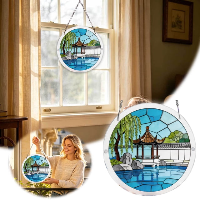 Tong Acrylic Puzzles Window Hanging 7.4 Inch Acrylic Puzzles Garden For Mom Birthday Home