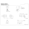 thumbnail image 3 of Kingston Brass KB246PN Magellan Two-Handle Tub and Shower Faucet, Polished Nickel, 3 of 3