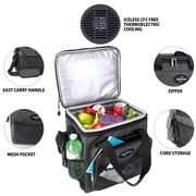 Koolatron 12V Electric Cooler Bag, 13L (14 qt), Collapsible, Gray/Black