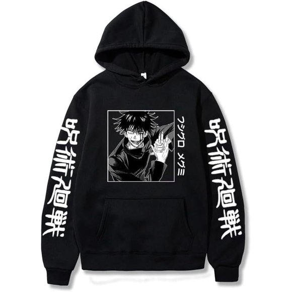 Anime Fushiguro Megumi Chandail à Capuchon Surdimensionné Automne Hiver Molleton Chandail Hommes Femmes Manches Longues