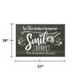 thumbnail image 5 of Personalized Planet 27x18 Be The Reason Someone Smiles Today Uplifting Doormat with Custom Family Name Printed on Gray Rectangular 1/8” Thick Non Slip Mat for Kitchen Hallway Deck or Porch, 5 of 6