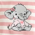 thumbnail image 5 of Lovzfmll 3-Piece Girl's Elephant Print Set, Flutter Sleeve Ruffle Top & Bib Shorts & Headband, Casual Outfits for Toddler 12-18 Months, 5 of 9