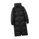 thumbnail image 5 of Chaqueta de plumón sencil mujer, prendas de vestir largas, cremalleras dobles, abrigo acolchado térmico cómodo a prueba de viento para escalar, , XXL Yinane Chaqueta de mujer, 5 of 8