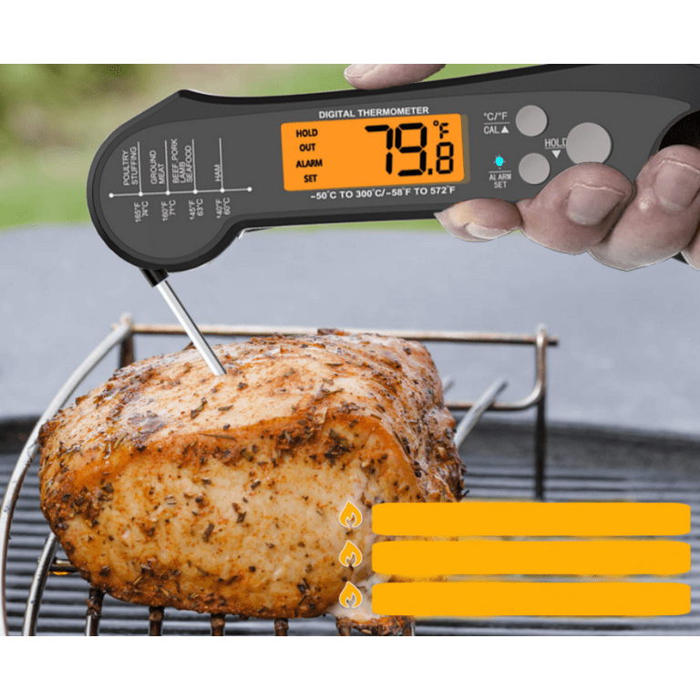 1 Set Stainless Steel Thermometer Kitchen Probe Food Tea Water Meat Milk  Coffee Foam BBQ Temperature Tester 