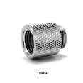 thumbnail image 1 of Extender Fitting For Hard Pipe, 10mm 15mm 20mm 30mm 40mm M-F G1/4, Black / Silver Nickel For Computer Water Cooling Silver 15mm, 1 of 6