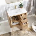 thumbnail image 5 of Vinnova San 36" Single Sink Wood Bath Vanity with Grain Stone in Ash/White, 5 of 15