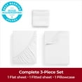 thumbnail image 3 of Mellanni Iconic Sheet Set Brushed Microfiber, Extra Deep Pocket, 3 Piece Twin, White, 3 of 8