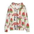 thumbnail image 5 of Renewold Graphic Sweatshirts Long Zip Up Hoodies for Women Size L Cute Snail Mushrooms Print Sweats Long Sleeve Wind Day Shirt Warm Comfort Jacket with Pocket, 5 of 5