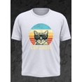 thumbnail image 1 of Men's Casual Graphic Tees - Trendy Chic Outfit Crew Neck Oversized T-Shirts for Summer - "Cat Daddy" Print, Breathable, Soft, Comfortable, Relaxed Fit, Summer Essentials, 1 of 6