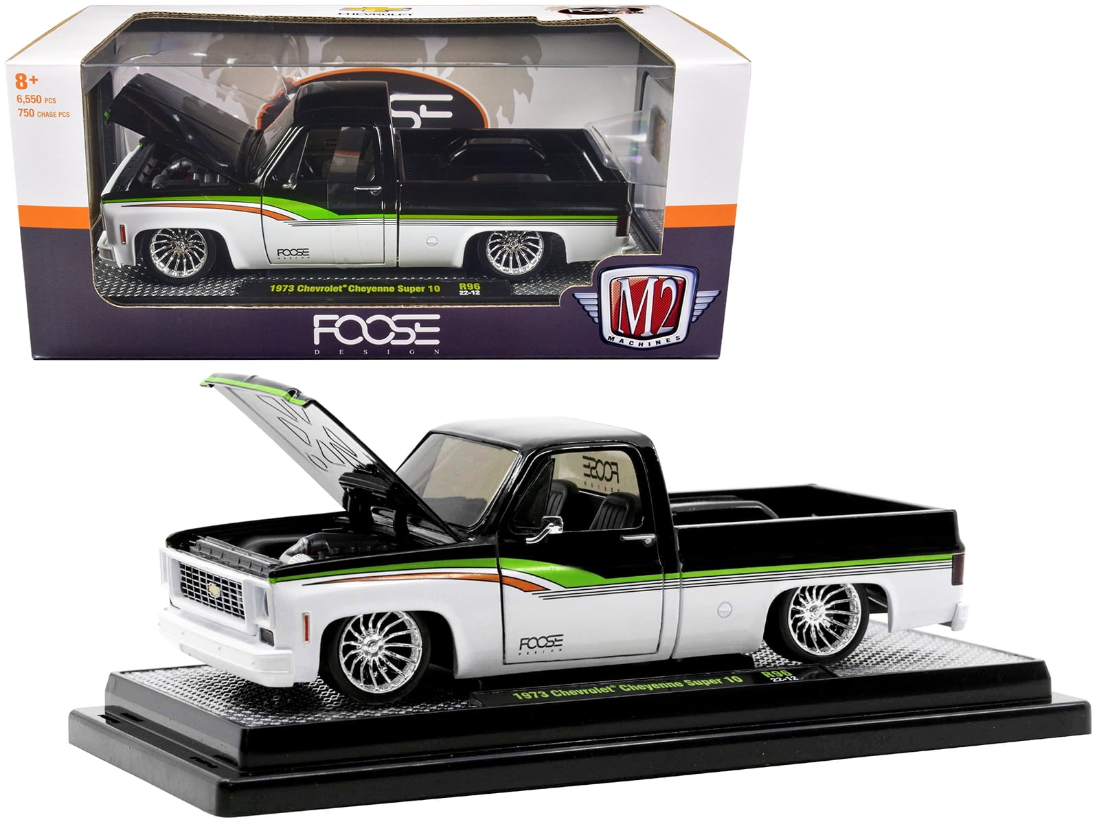 M2 Machines 1973 Chevy Cheyenne 10 Diecast Model Car, Bright