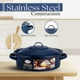 thumbnail image 5 of Alpine Cuisine Enamel Steel Dark Blue Speckle Dutch Oven 5.3 Quart - Non-Stick Coating Dutch Oven Pot with Lid & Eco-Friendly Carrying Handles, Multi-Purpose Cookware Pot for Baking, Roasting, 5 of 7