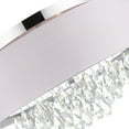 thumbnail image 2 of CWI Lighting Dash 4 Light Drum Shade Metal Flush Mount Light in Chrome Off White, 2 of 5